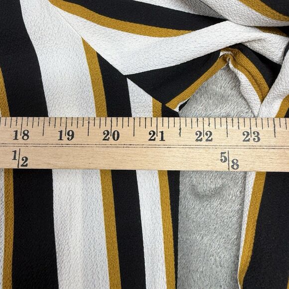 Fig & Flower Anthropologie Floral Boho Peasant Blouse Top Women's M White Stripe - Picture 8 of 8